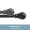 Kenney Mfg Kenney Davenport 1/2 Petite Cafe Decorative Window Curtain Rod, 48-86, Matte Black KN55929 - alternate 4